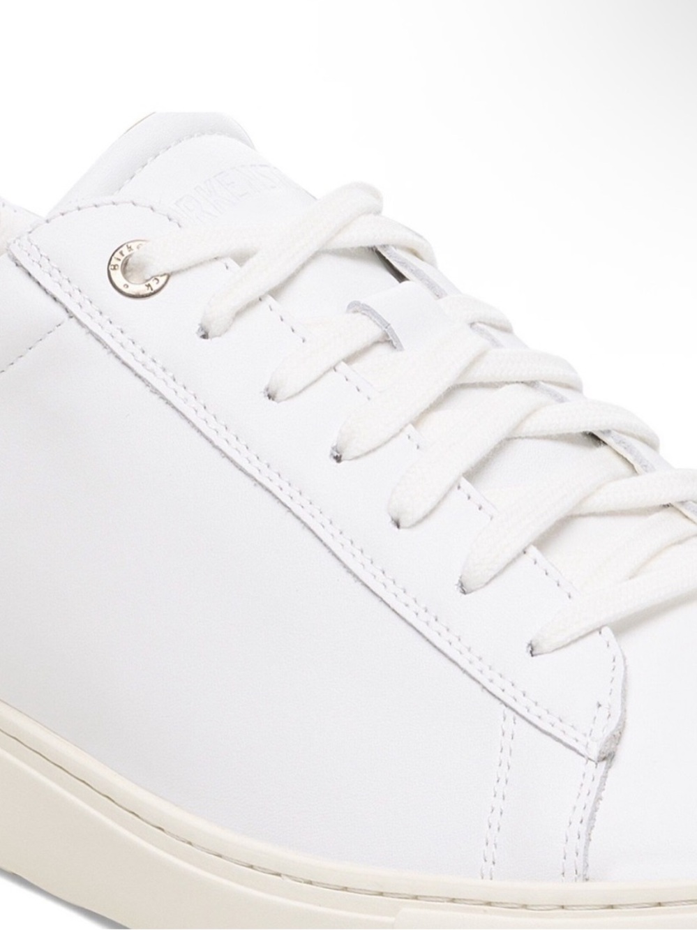 Birkenstock Women's White Leather Low-Top Sneaker Size 7/38 EU - Picture 3 of 5